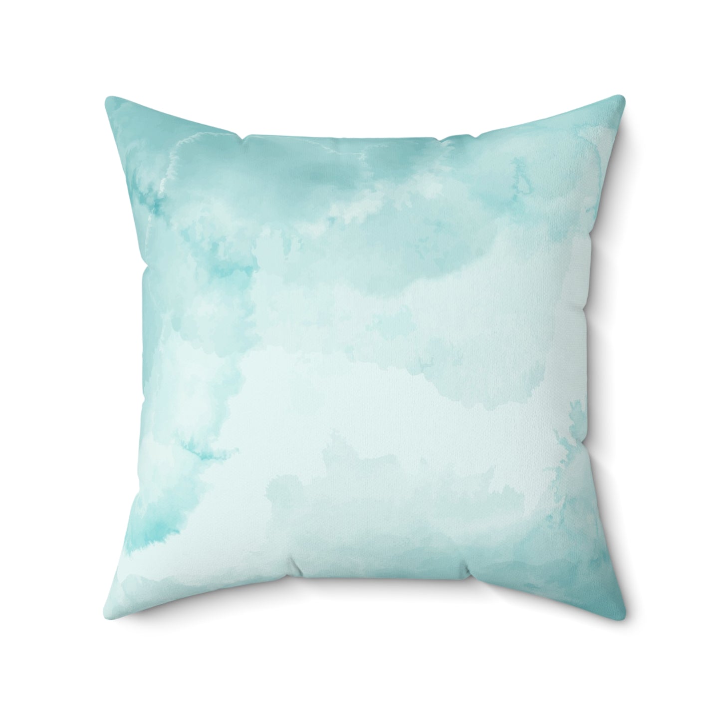 “Misty” Aqua Suede Pillow