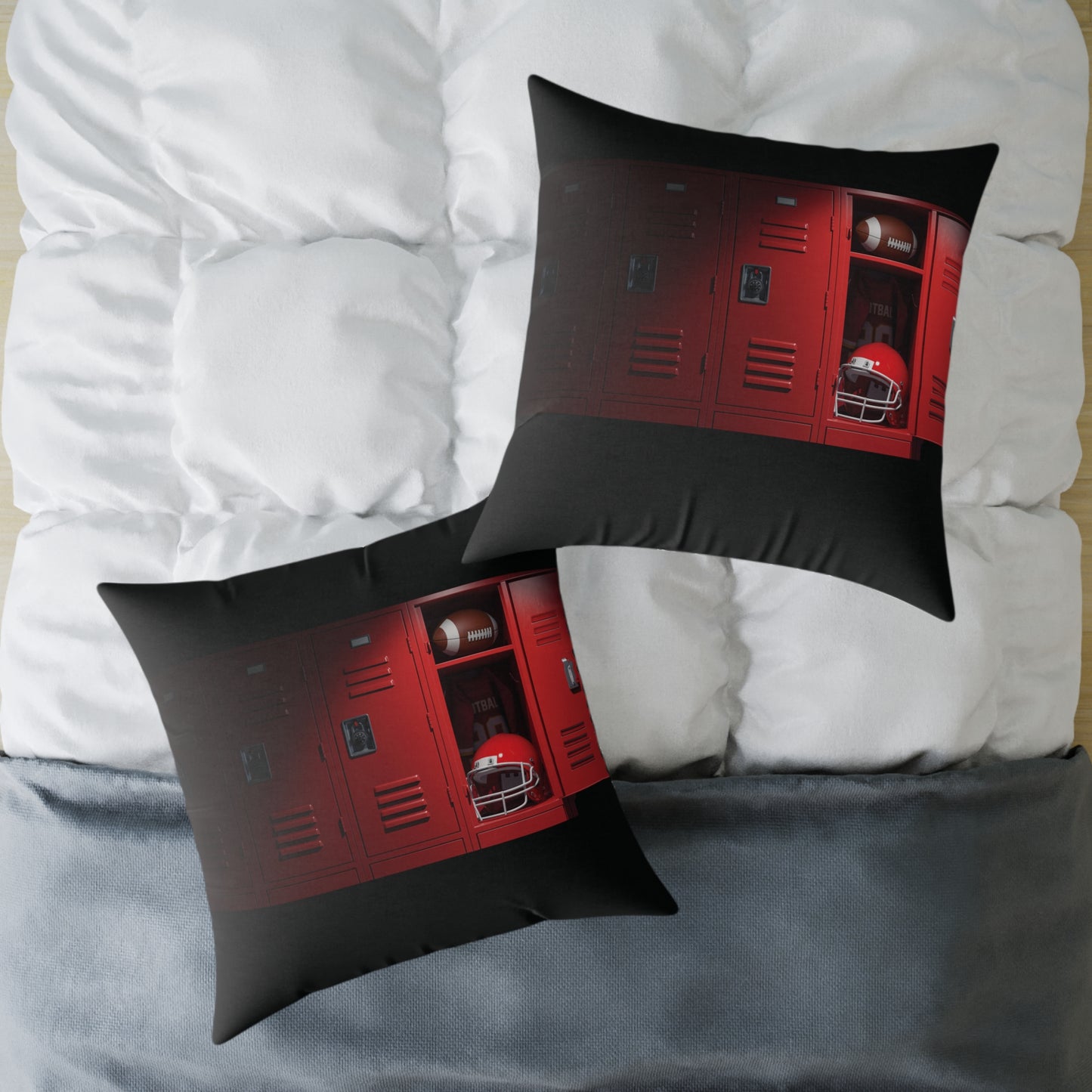 “Game DAY” Football Square Poly Canvas Pillow