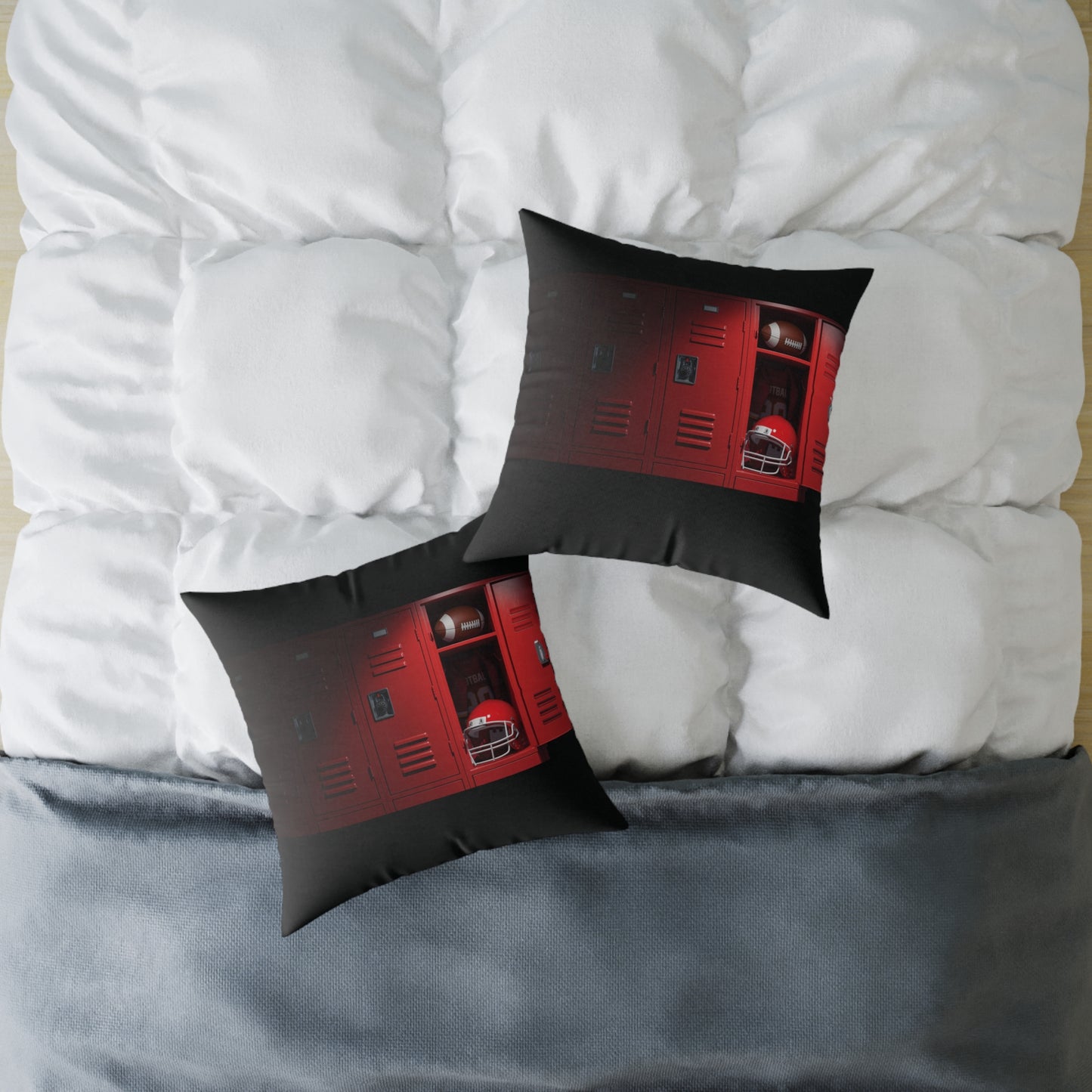 “Game DAY” Football Square Poly Canvas Pillow