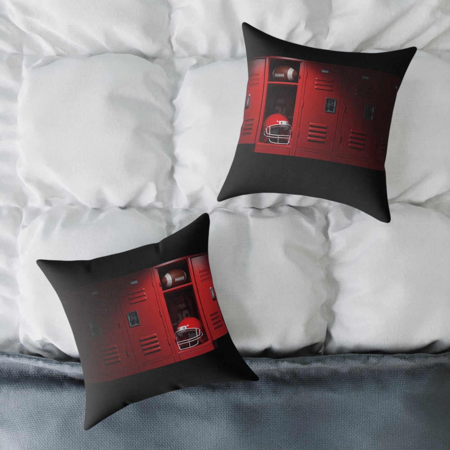 “Game DAY” Football Square Poly Canvas Pillow