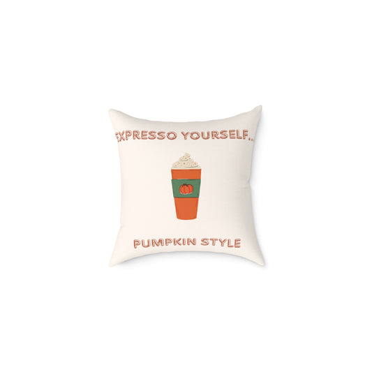 “Pumpkin Latte” Fall Decorative Pillow