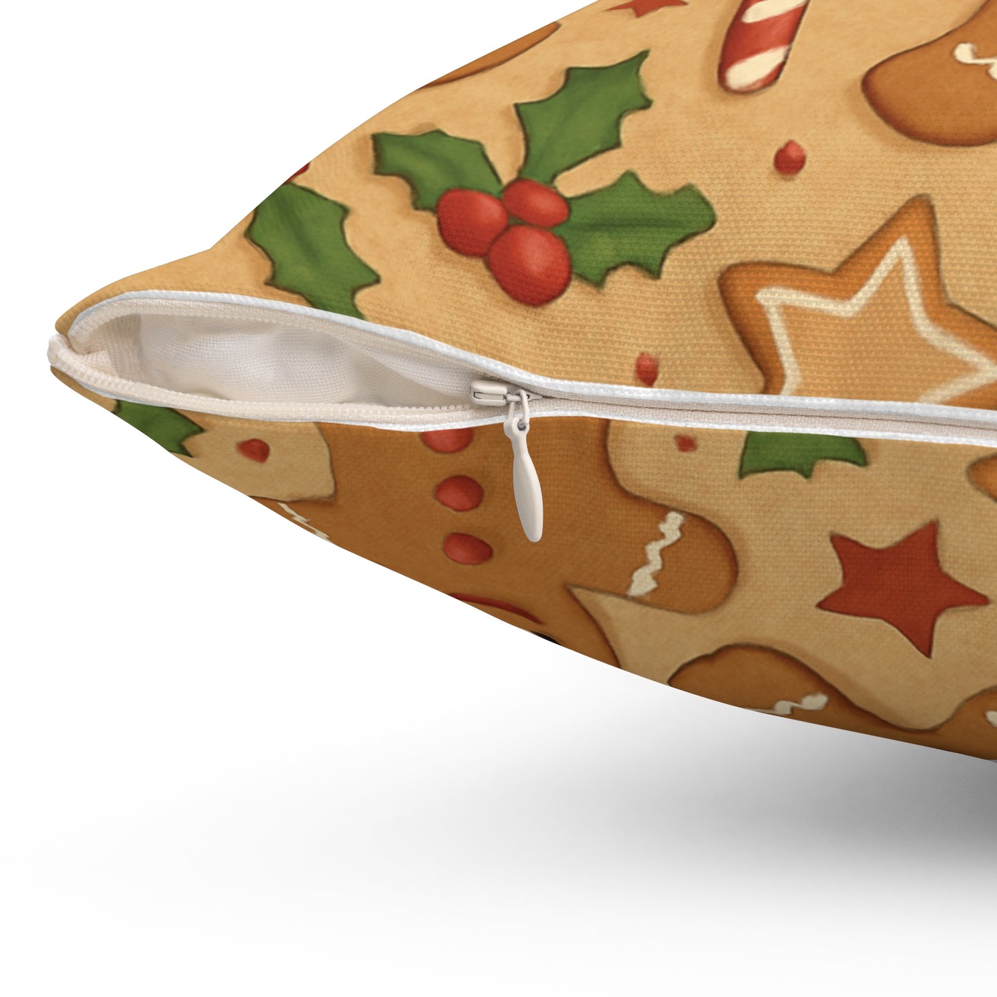 Gingerbread Holiday Throw Pillow