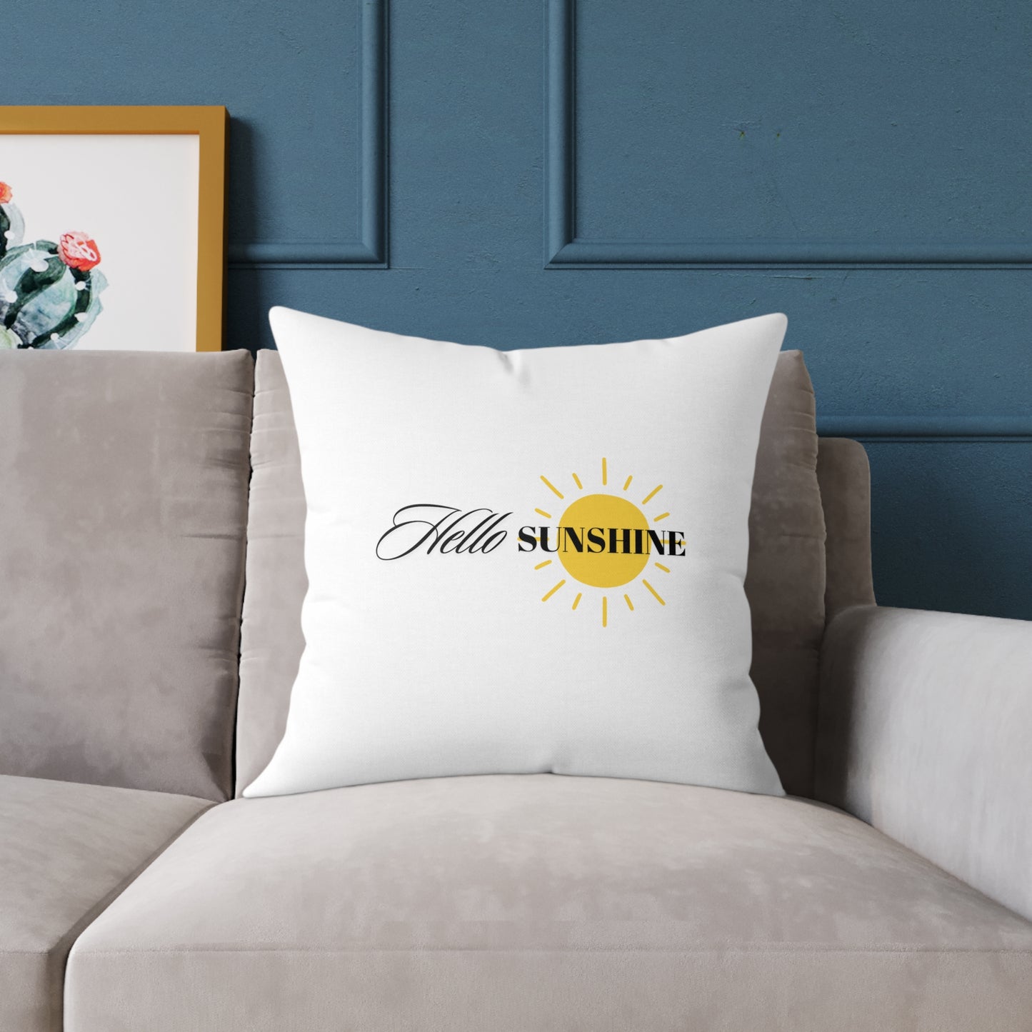 Hello Sunshine Pillow, Decorative Cushion, Home Decor Ideas, Gift for Her, Summer Decor, Cheerful Accent Pillow