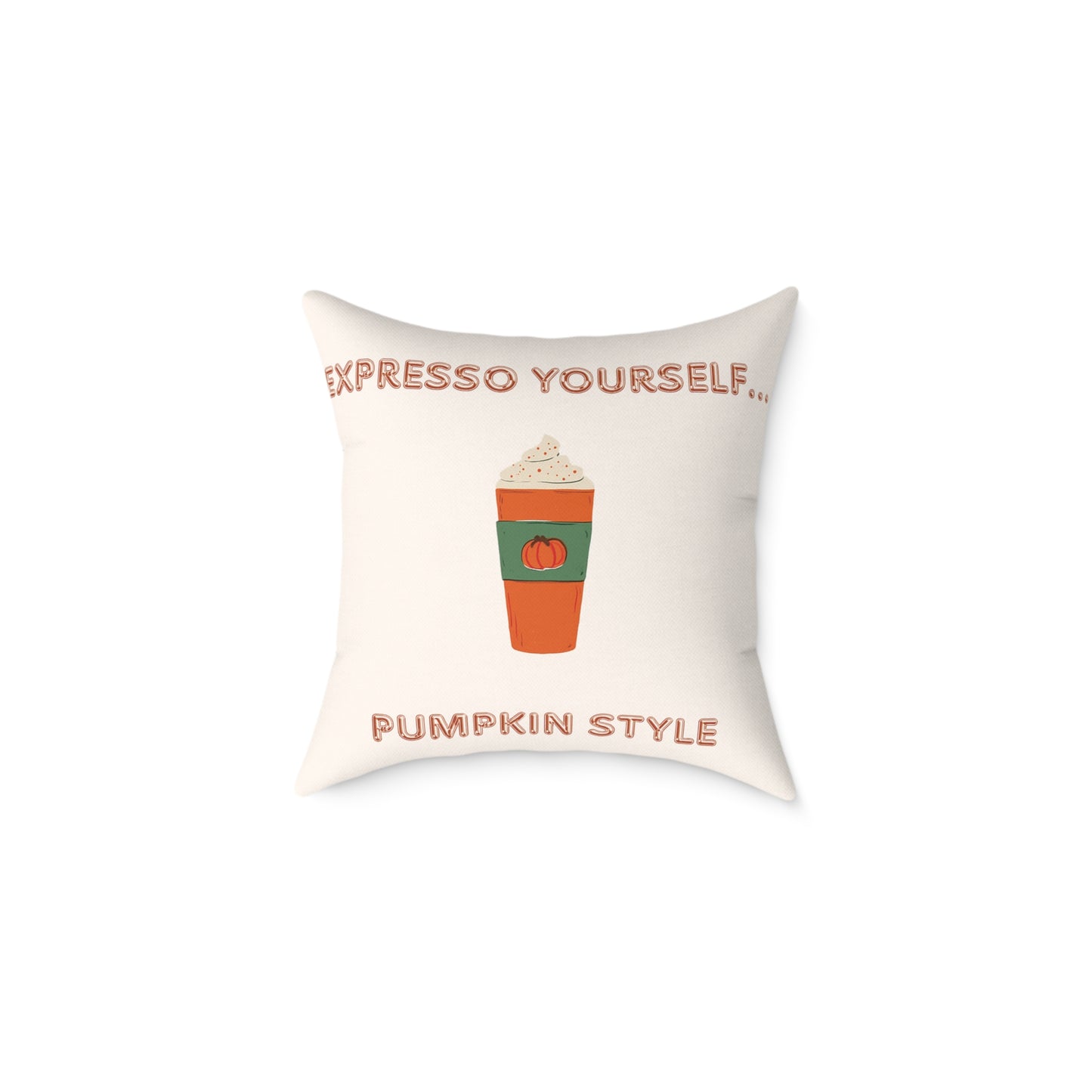 “Pumpkin Latte” Fall Decorative Pillow