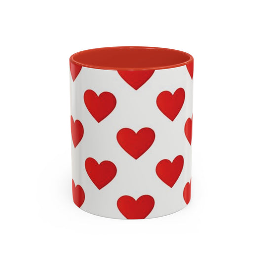 Red Hearts Valentine Ceramic Mug (11/15oz)
