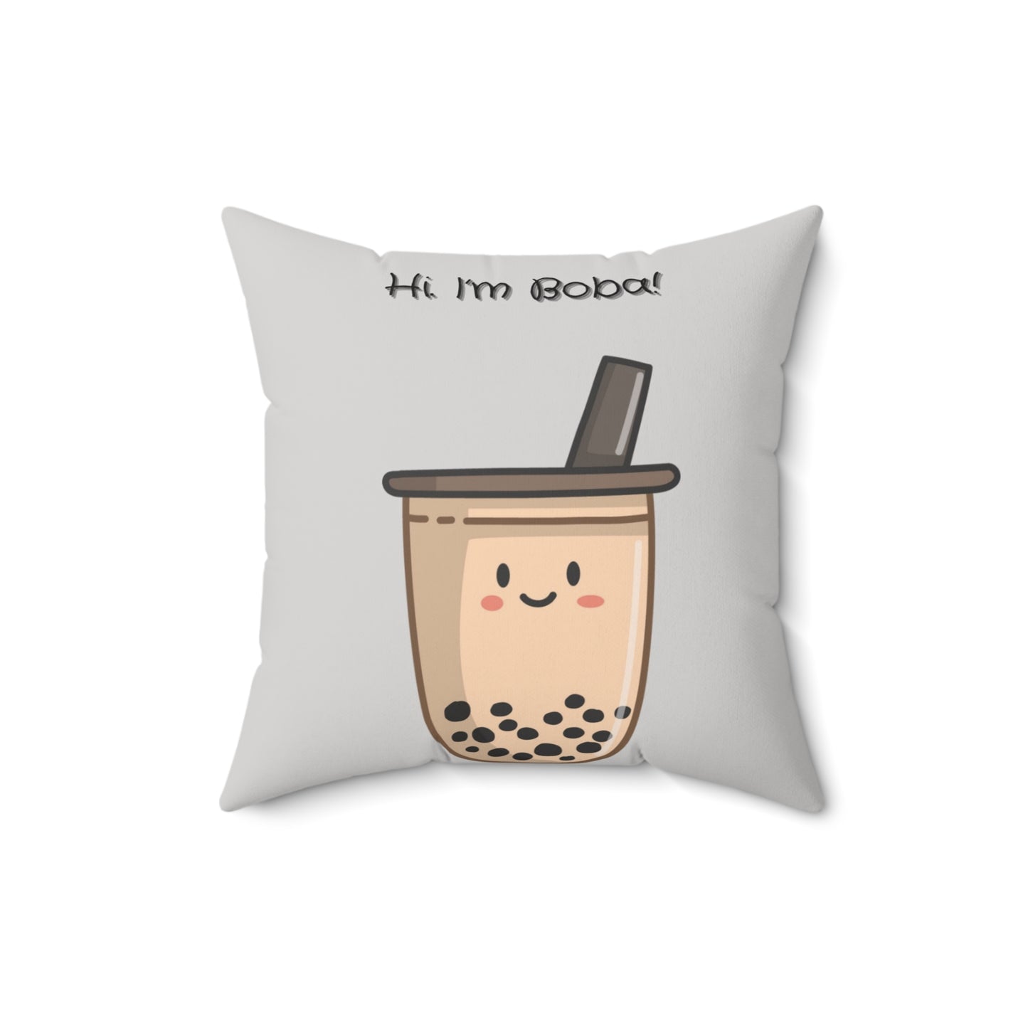 “Boba” Cute Spun Pillow