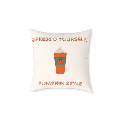 “Pumpkin Latte” Fall Decorative Pillow