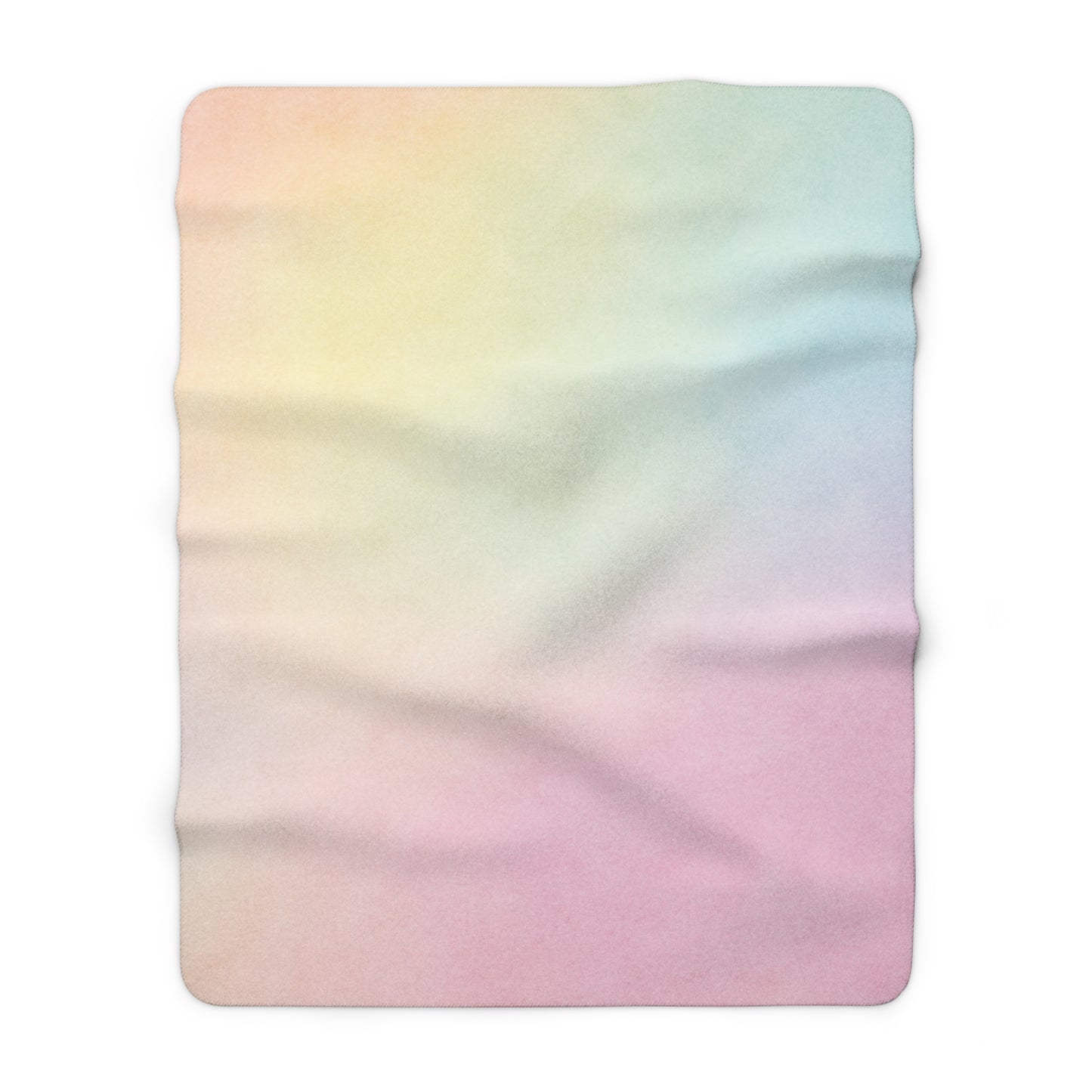Pastel Gradient Sherpa Fleece Blanket - Cozy Throw for Year-Round Comfort