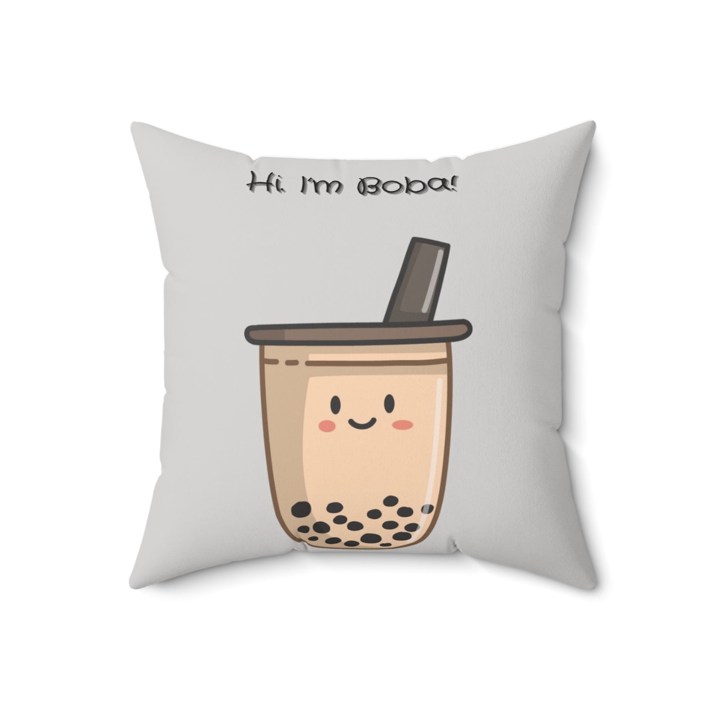 “Boba” Cute Spun Pillow