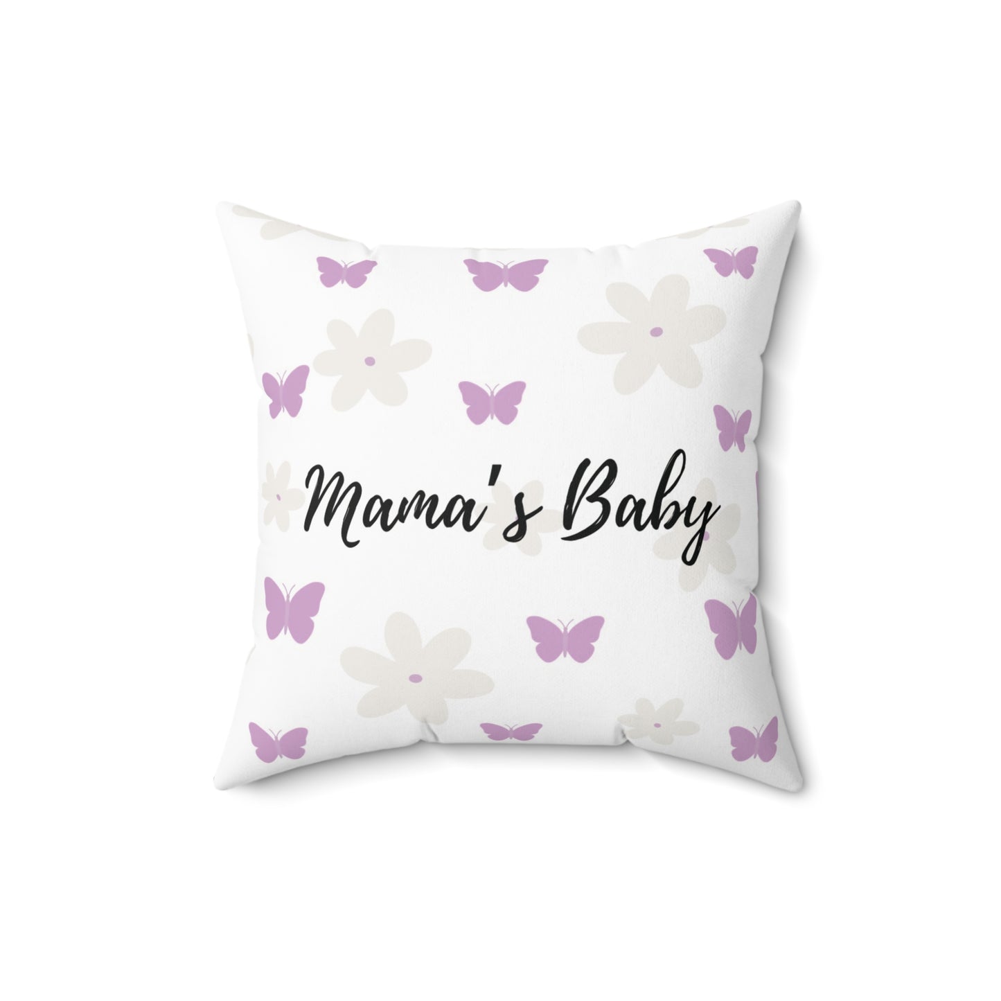 “Mama’s Baby” Butterfly Floral Pillow