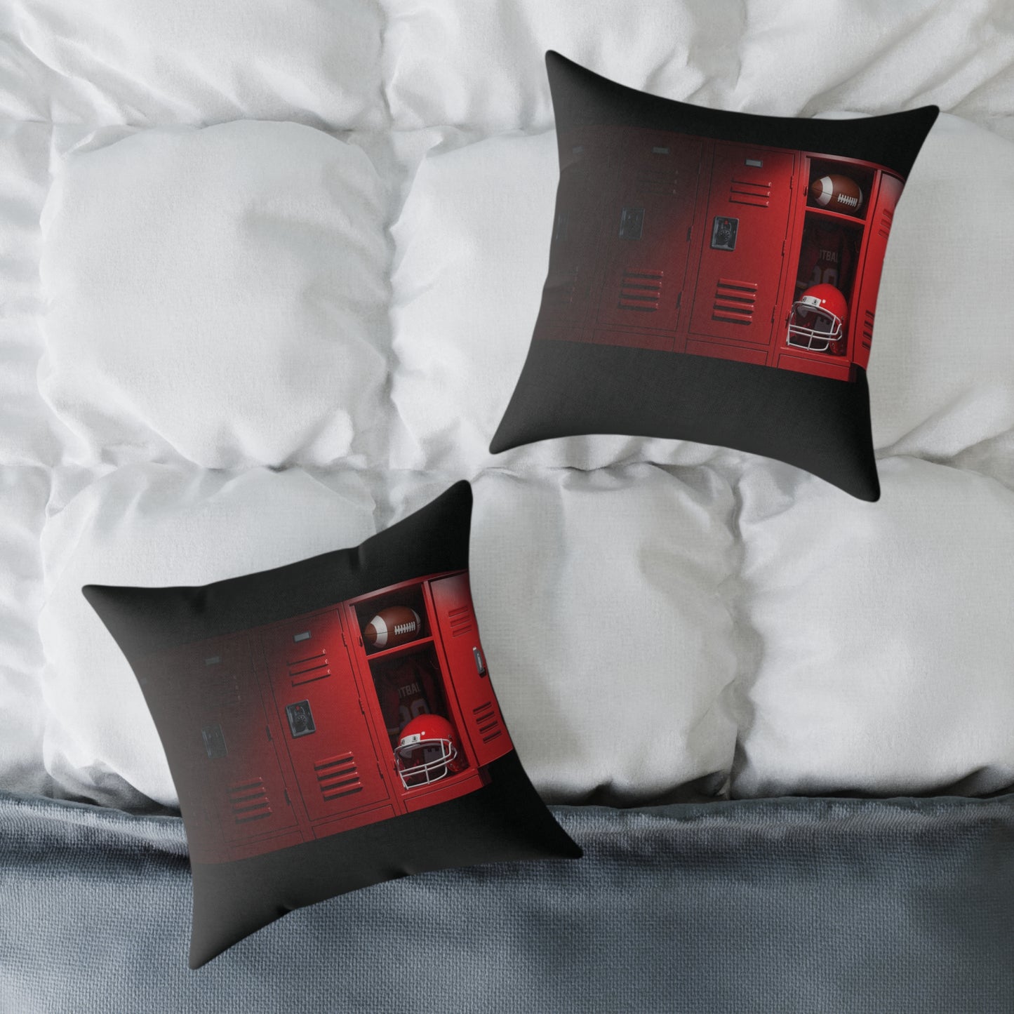 “Game DAY” Football Square Poly Canvas Pillow