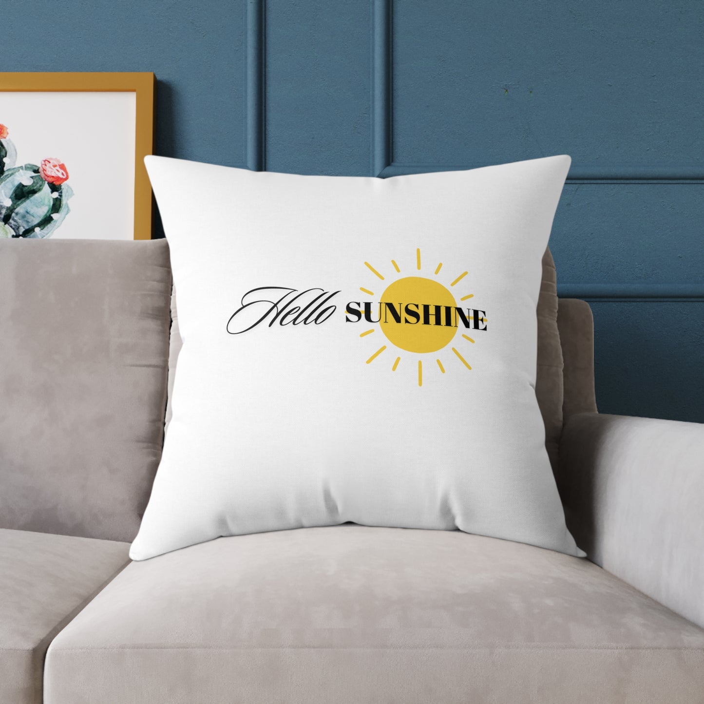 Hello Sunshine Pillow, Decorative Cushion, Home Decor Ideas, Gift for Her, Summer Decor, Cheerful Accent Pillow