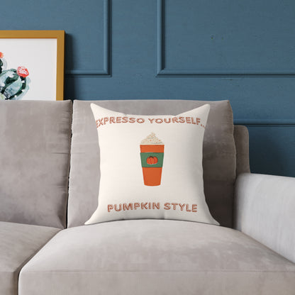 “Pumpkin Latte” Fall Decorative Pillow