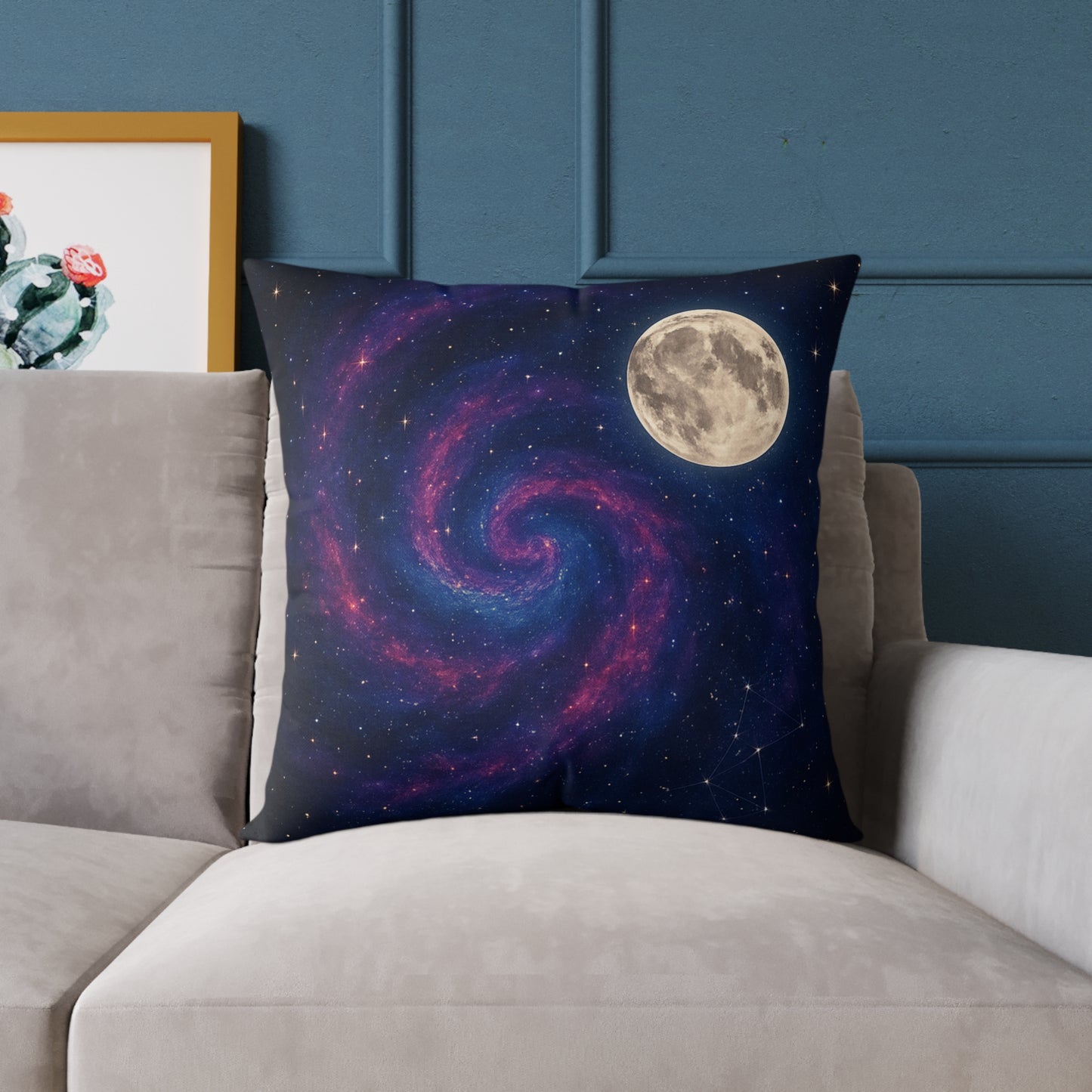 Galactic Spiral Pillow for Cosmic Decor, Space Themed Cushion, Astronaut Bedroom, Galaxy Throw Pillow, Celestial Home Accessory