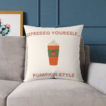 “Pumpkin Latte” Fall Decorative Pillow