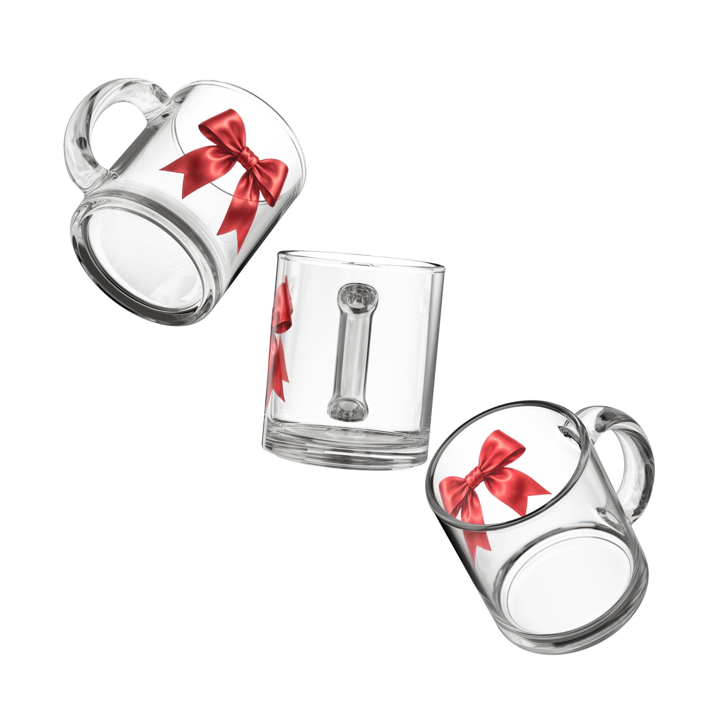 “Jolly Bow” Glass Mug