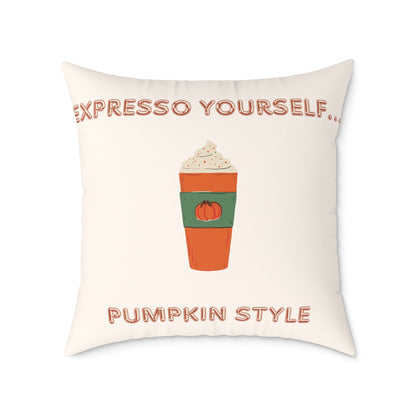 “Pumpkin Latte” Fall Decorative Pillow