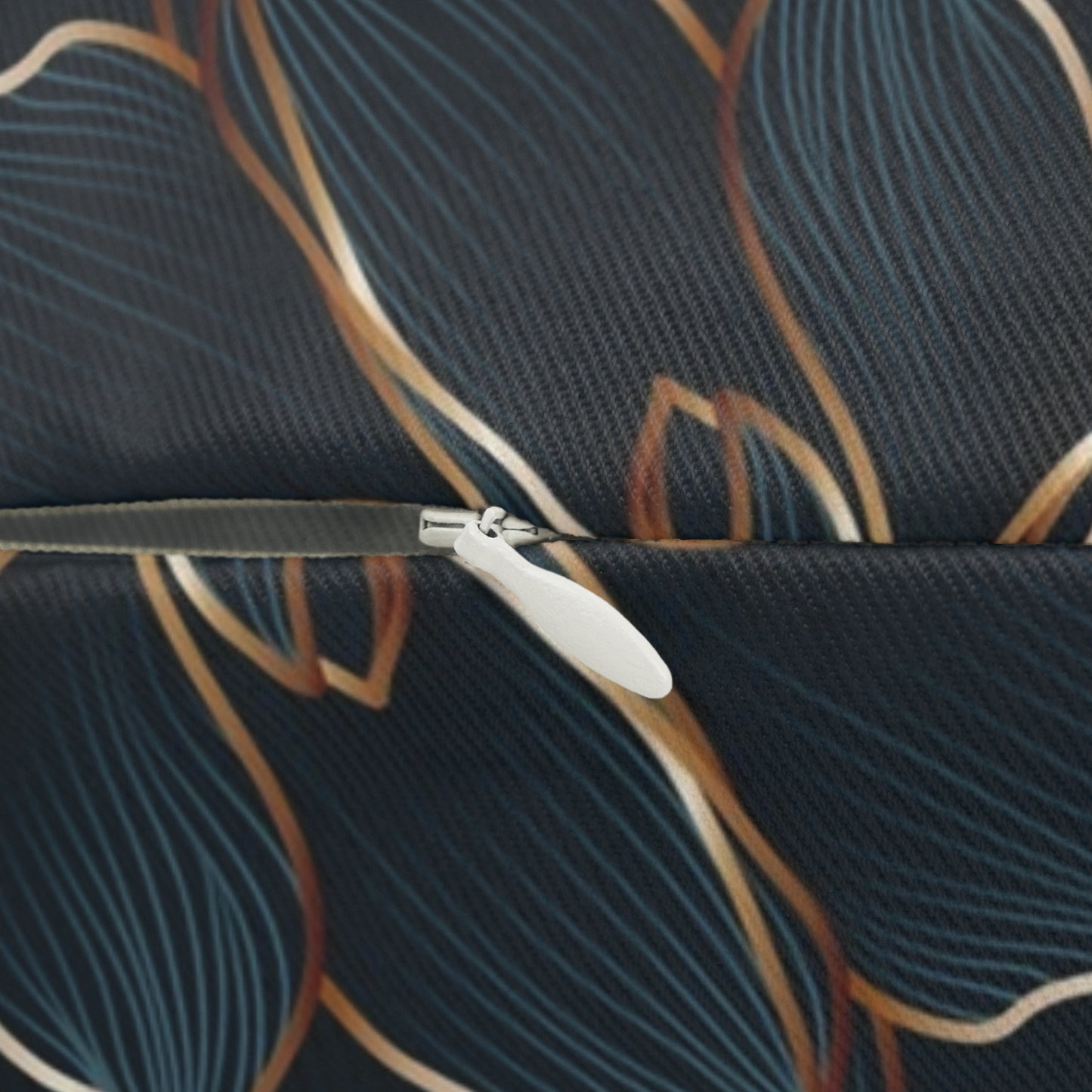 “Cool Embrace” Floral Lumbar Pillow