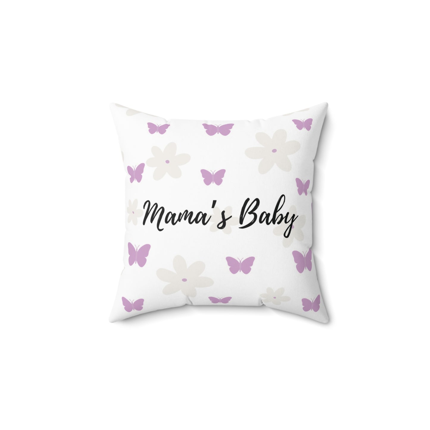 “Mama’s Baby” Butterfly Floral Pillow