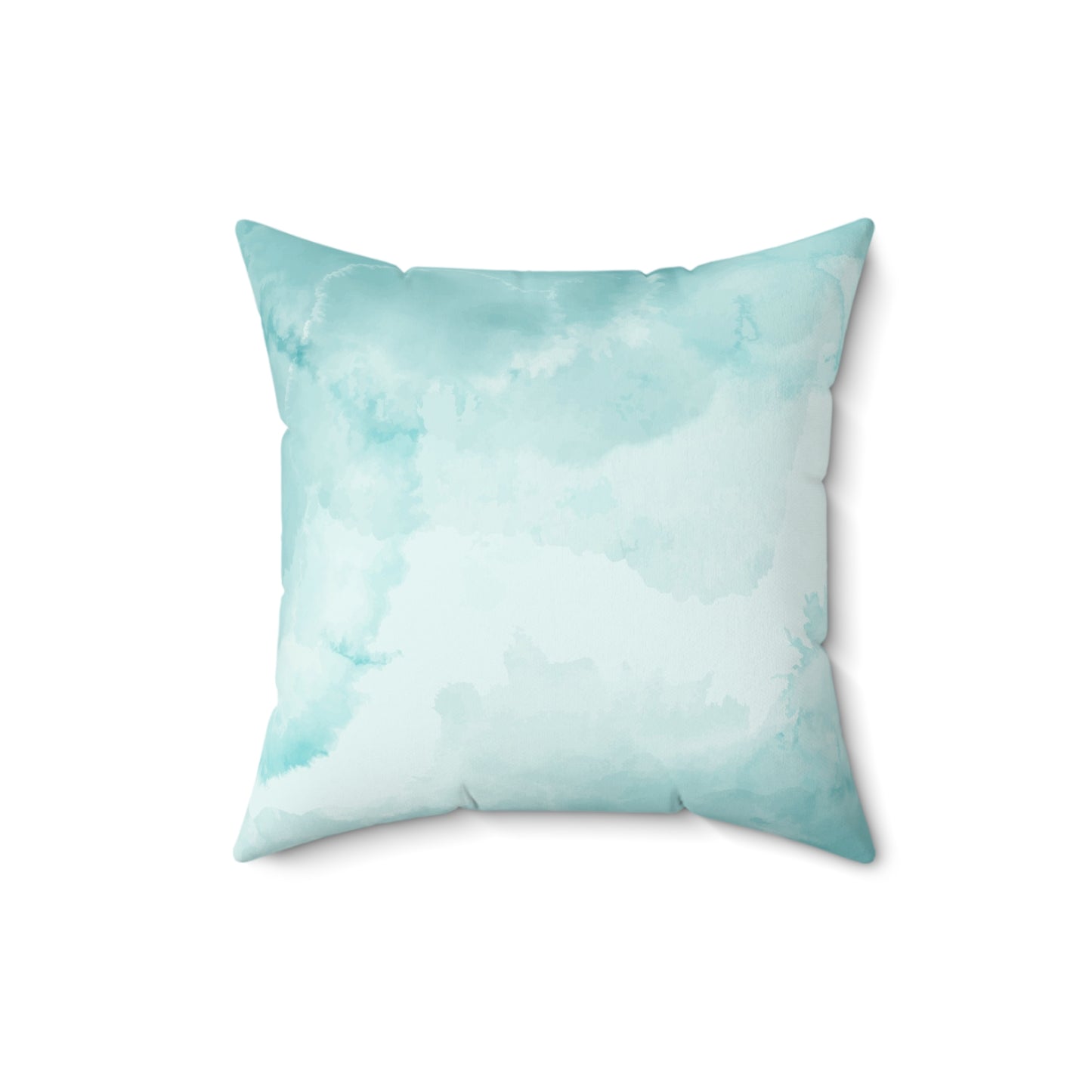 “Misty” Aqua Suede Pillow