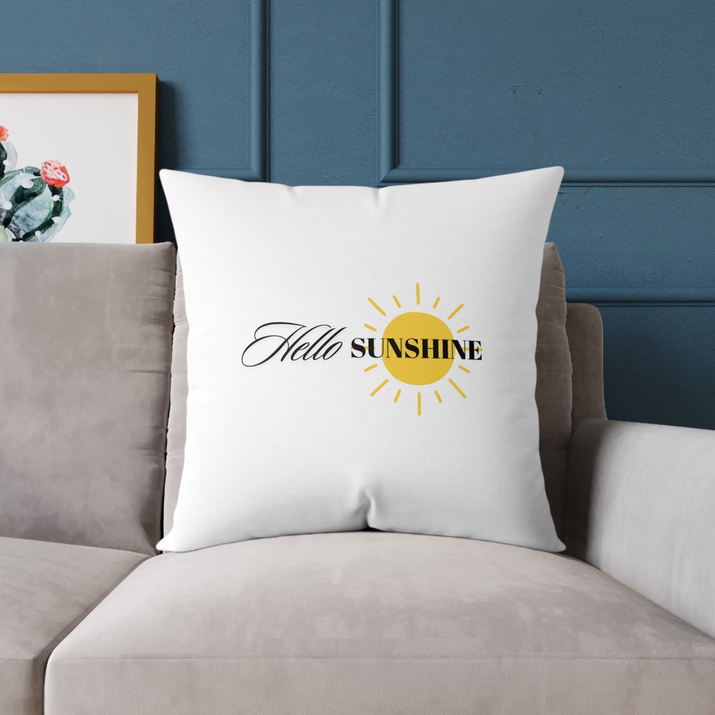 Hello Sunshine Pillow, Decorative Cushion, Home Decor Ideas, Gift for Her, Summer Decor, Cheerful Accent Pillow