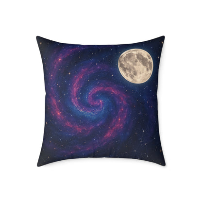 Galactic Spiral Pillow for Cosmic Decor, Space Themed Cushion, Astronaut Bedroom, Galaxy Throw Pillow, Celestial Home Accessory
