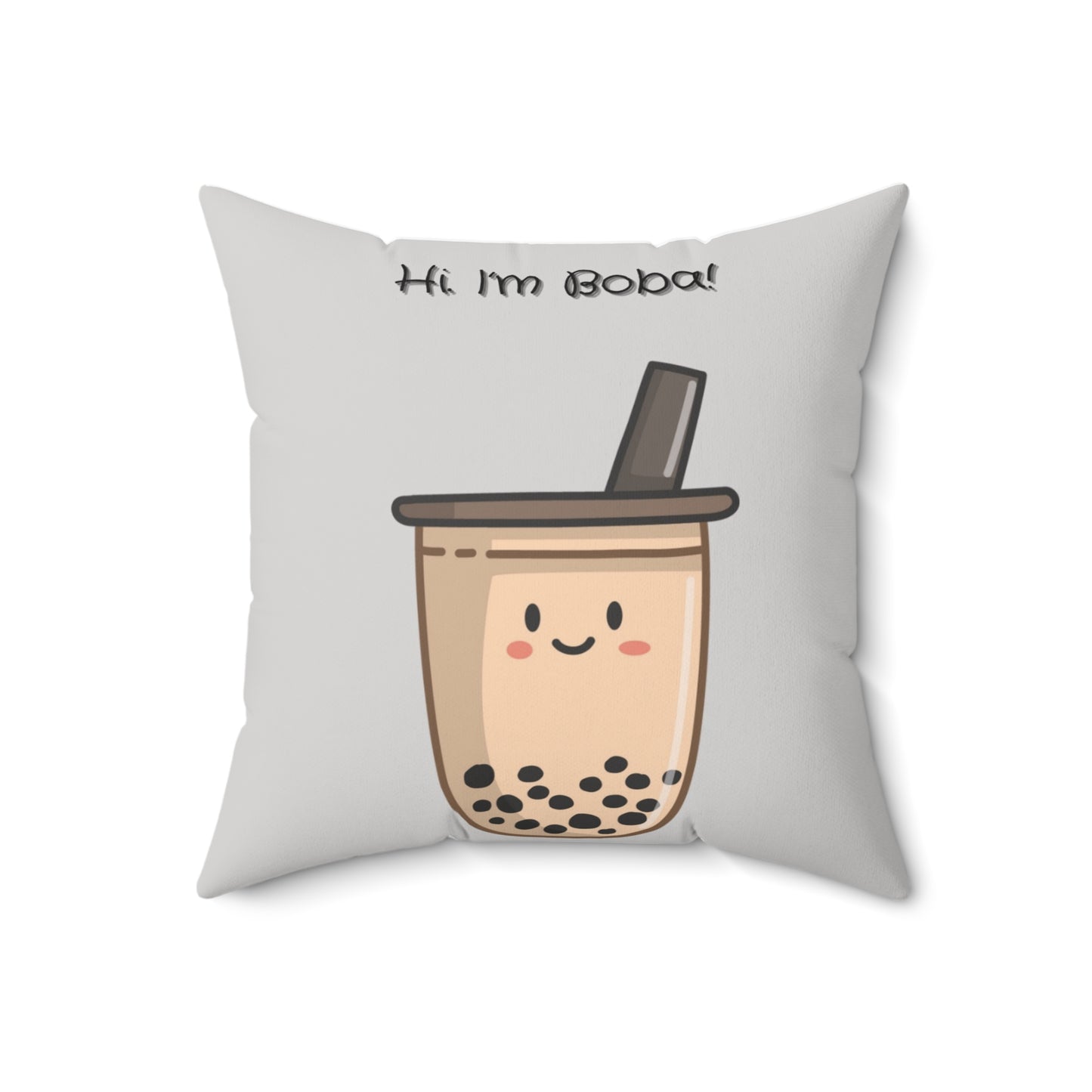 “Boba” Cute Spun Pillow