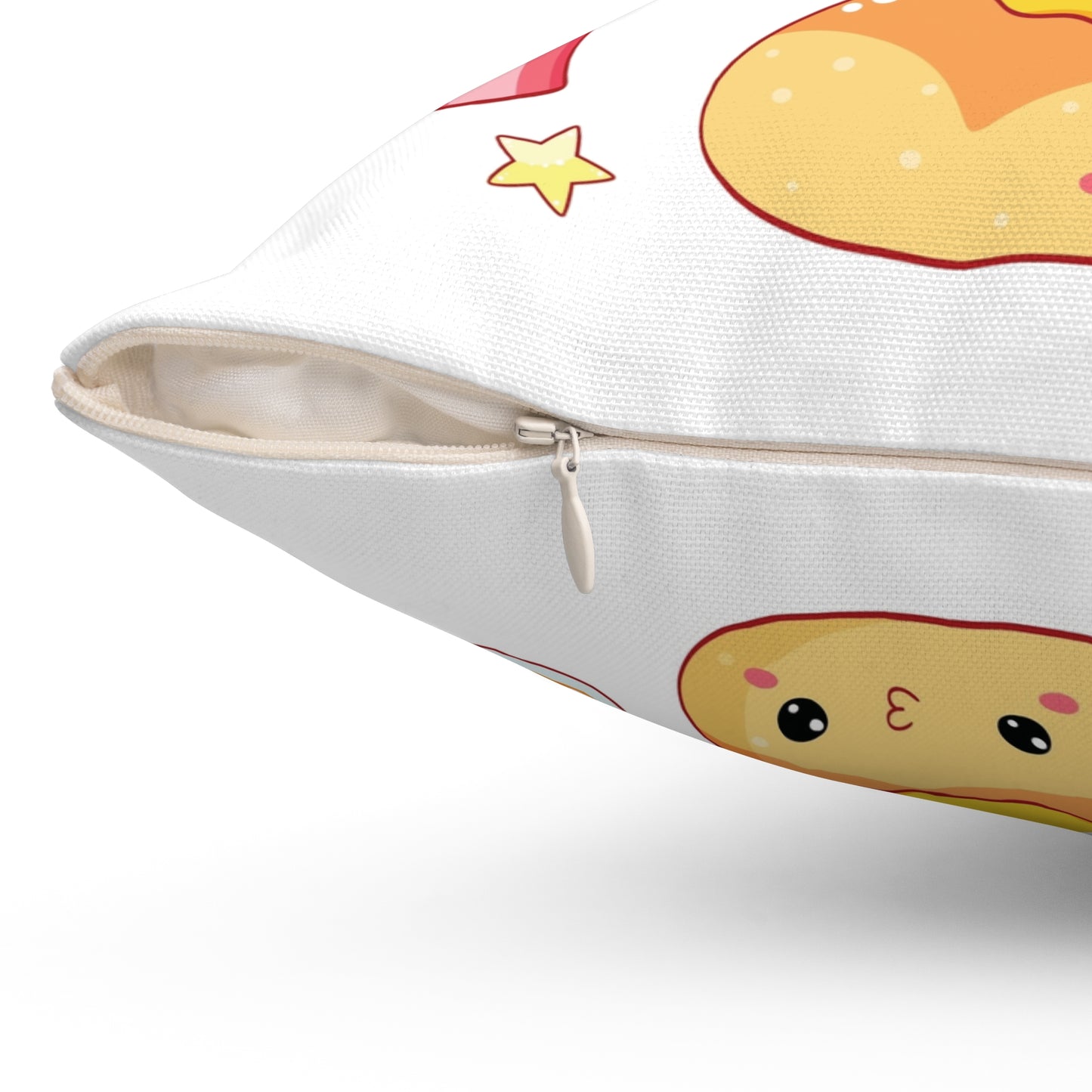 “Cutesy” Foodie Square Pillow - Whimsical Breakfast Designs