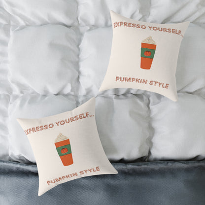 “Pumpkin Latte” Fall Decorative Pillow