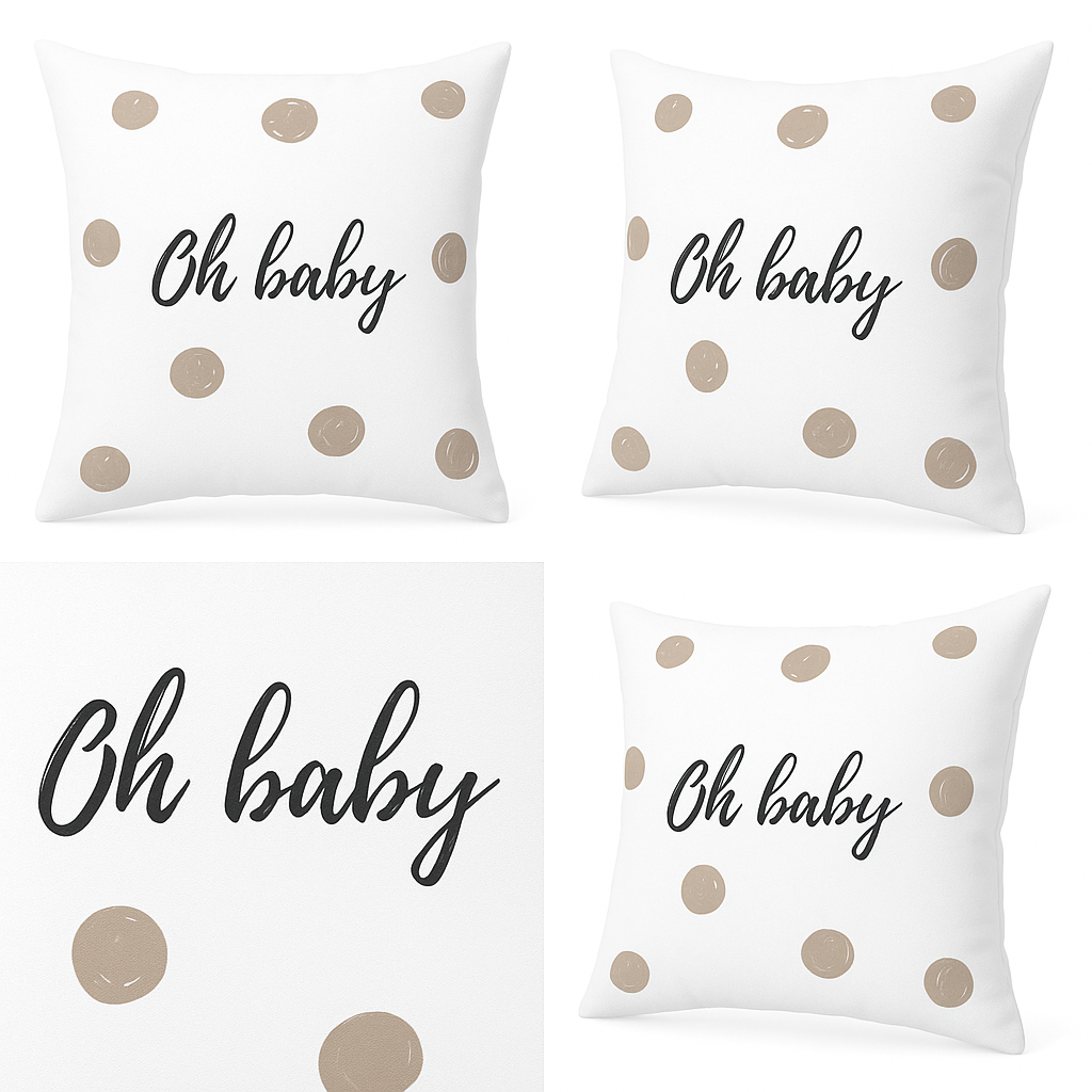 “oh Baby” Spun Pillow