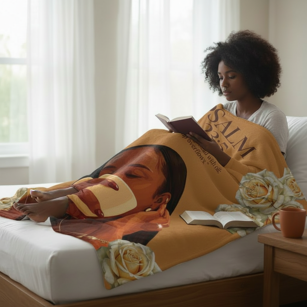 “Jesus Fills My Cup” Throw Blanket