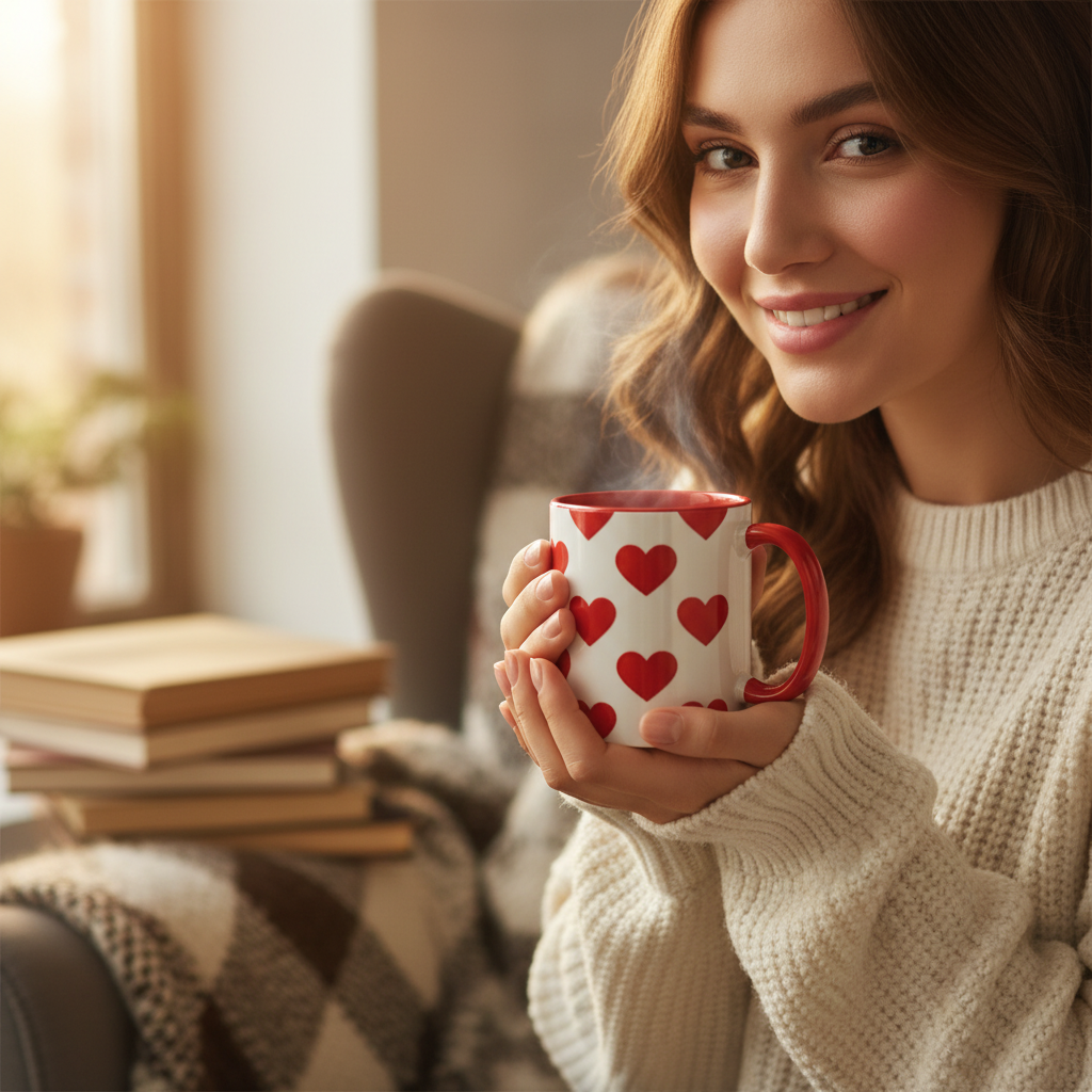 Red Hearts Valentine Ceramic Mug (11/15oz)