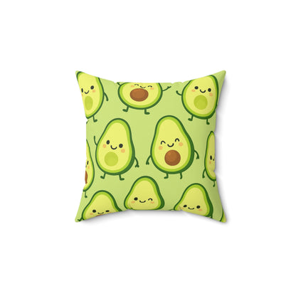 “Guac Babe” – Kawaii Avocado Decorative Throw