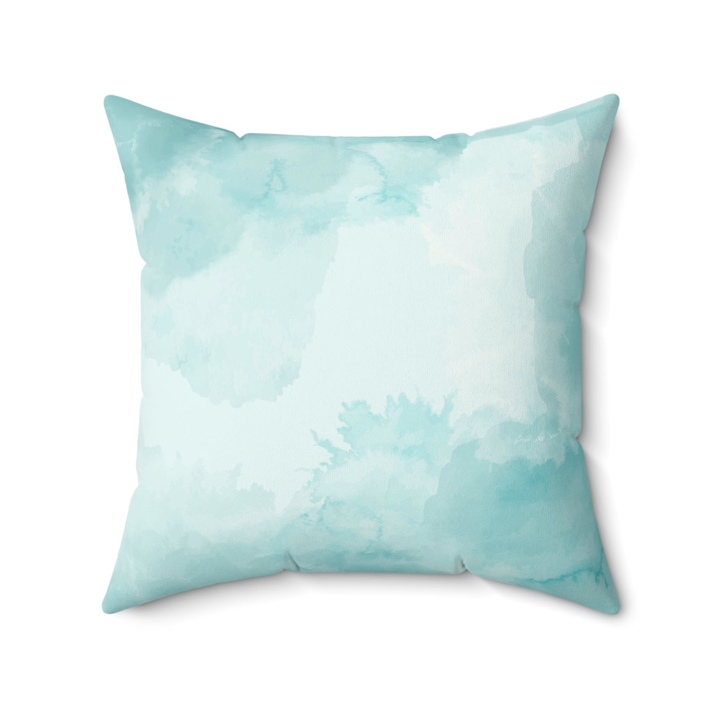 “Misty” Aqua Suede Pillow