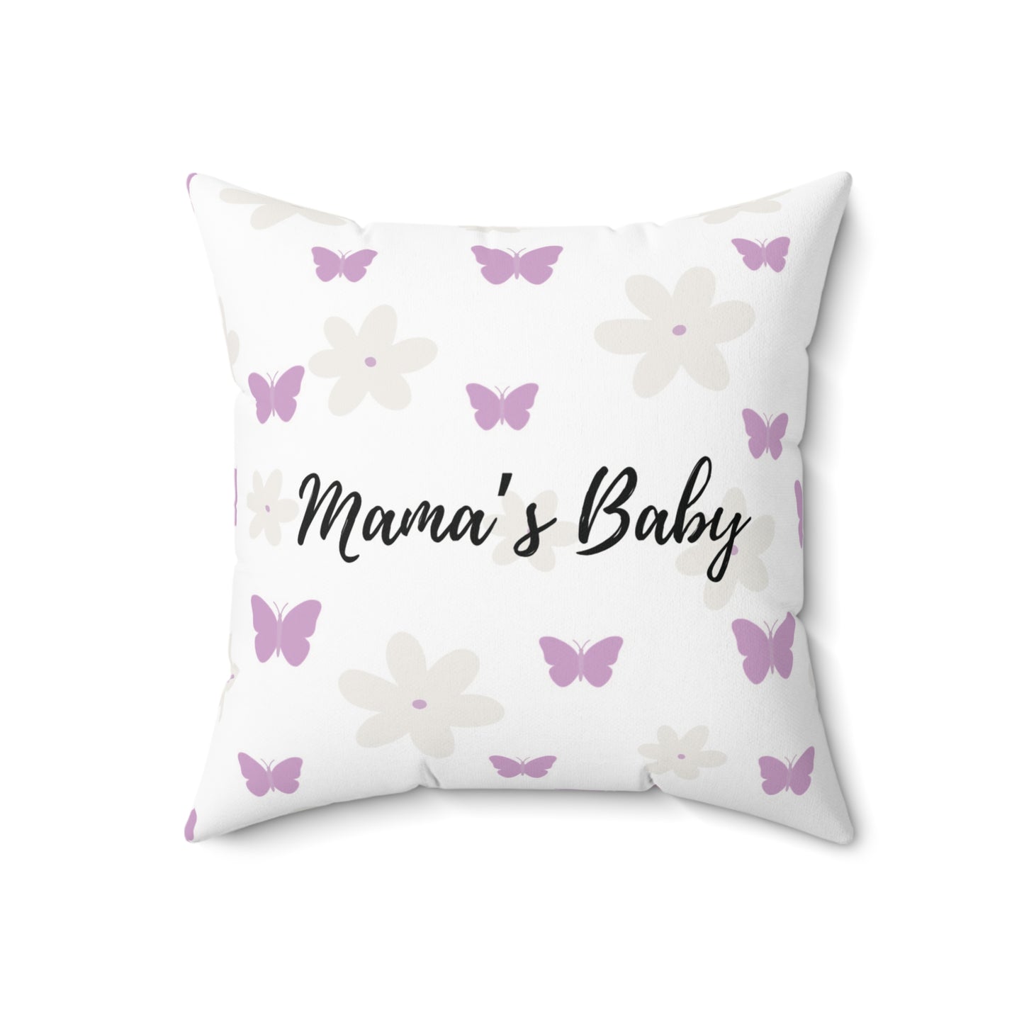 “Mama’s Baby” Butterfly Floral Pillow