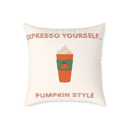 “Pumpkin Latte” Fall Decorative Pillow