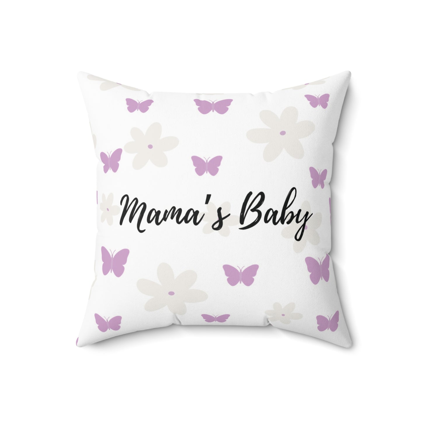 “Mama’s Baby” Butterfly Floral Pillow