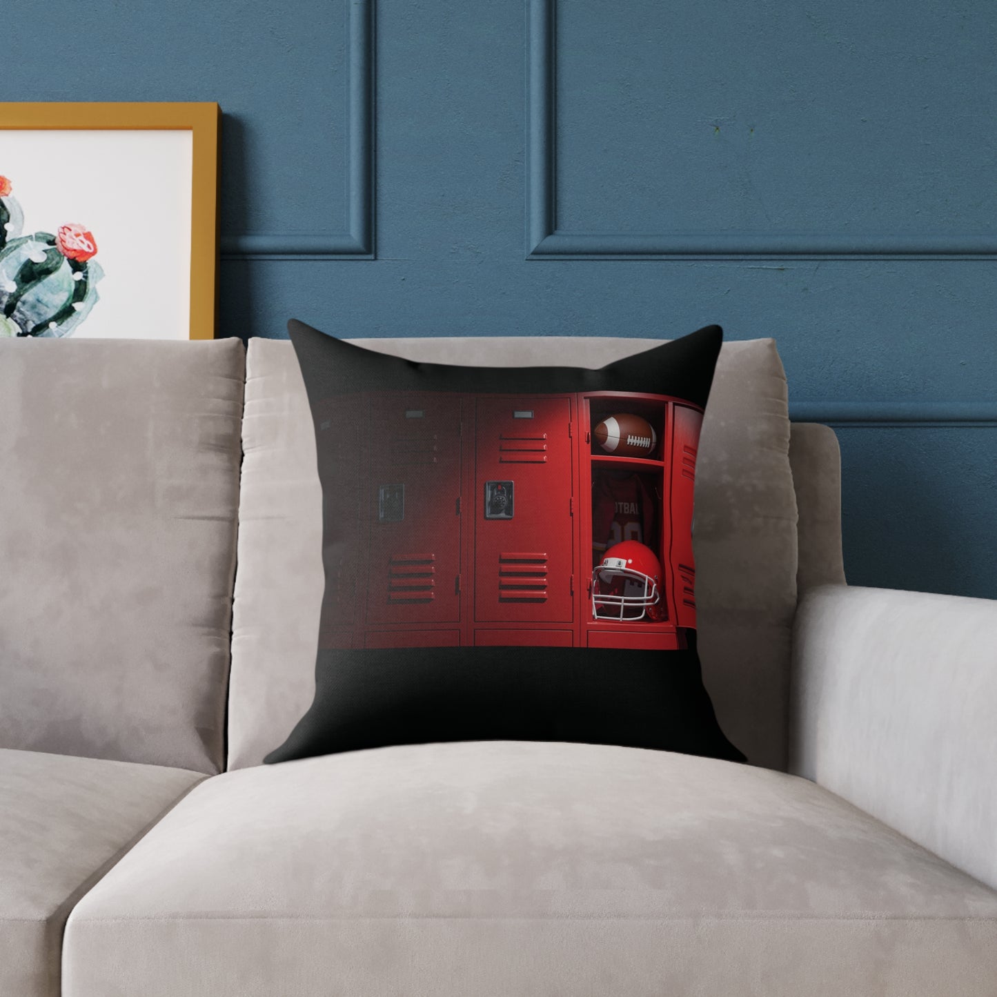“Game DAY” Football Square Poly Canvas Pillow