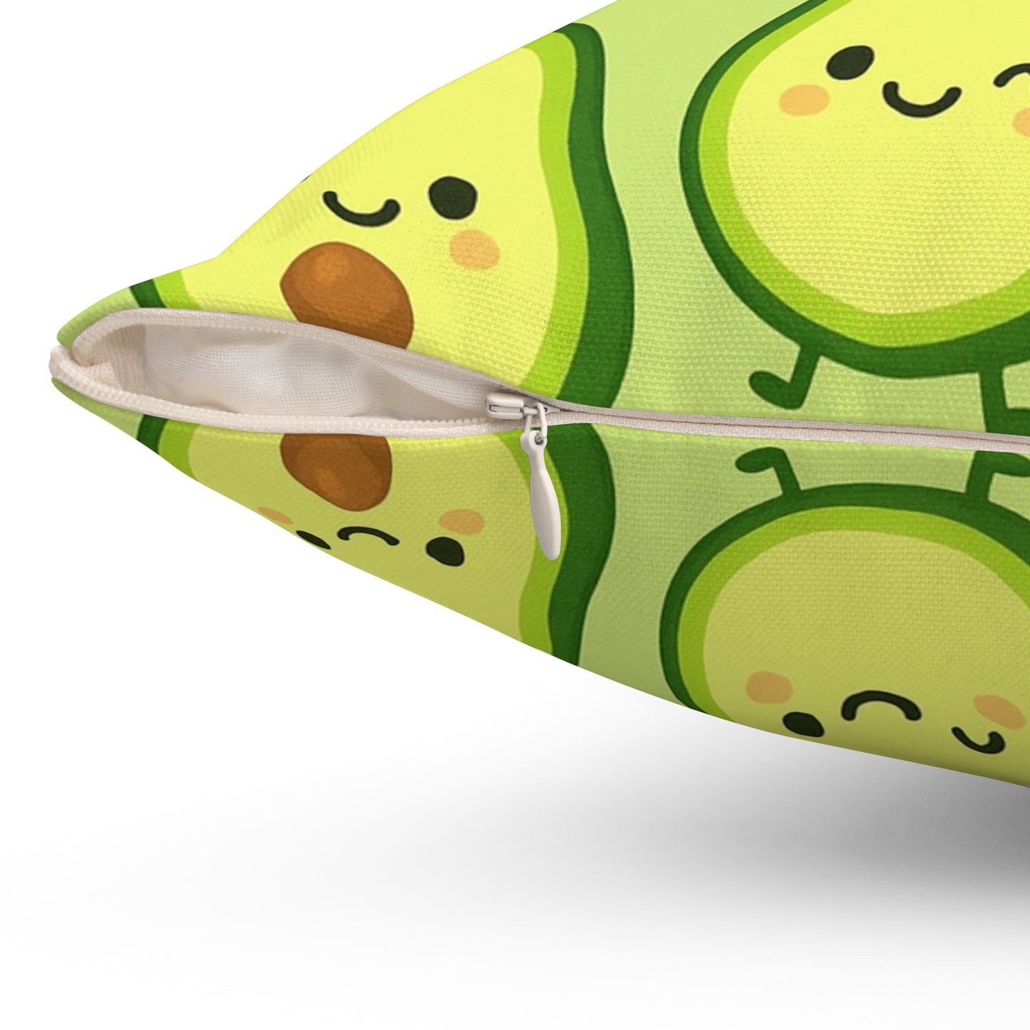 “Guac Babe” – Kawaii Avocado Decorative Throw