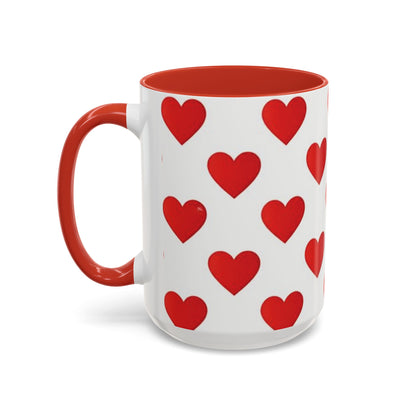 Red Hearts Valentine Ceramic Mug (11/15oz)