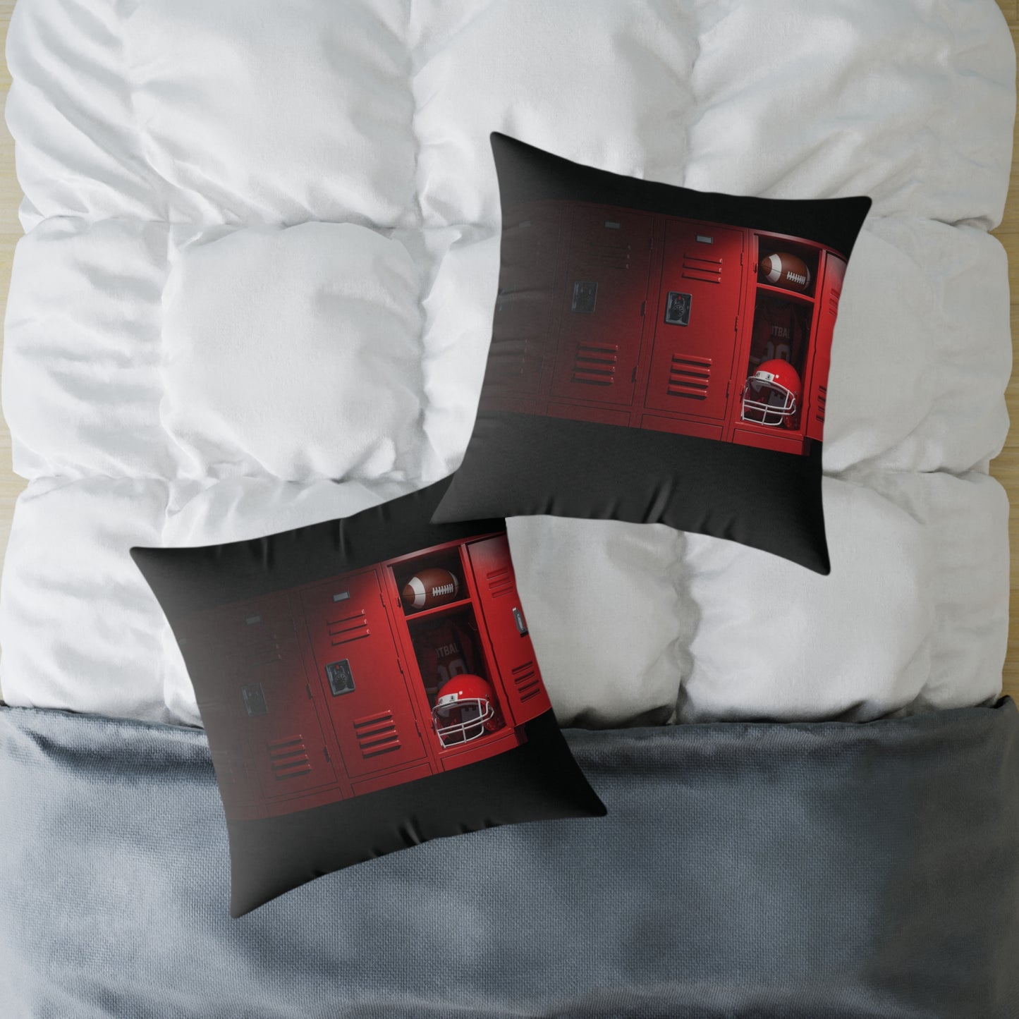 “Game DAY” Football Square Poly Canvas Pillow