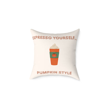 “Pumpkin Latte” Fall Decorative Pillow