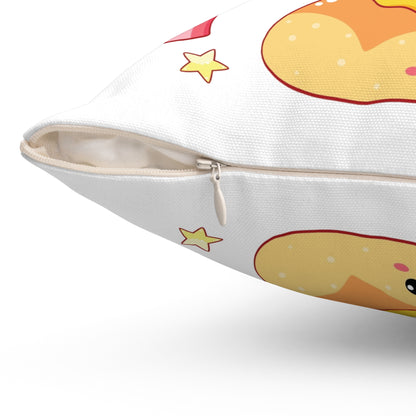 “Cutesy” Foodie Square Pillow - Whimsical Breakfast Designs