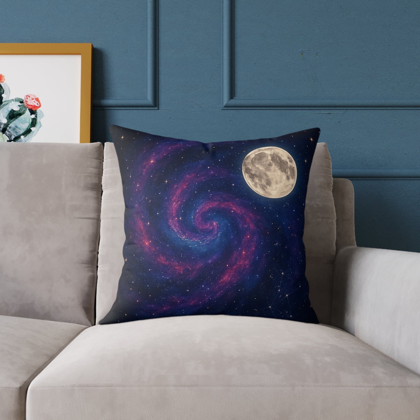 Galactic Spiral Pillow for Cosmic Decor, Space Themed Cushion, Astronaut Bedroom, Galaxy Throw Pillow, Celestial Home Accessory