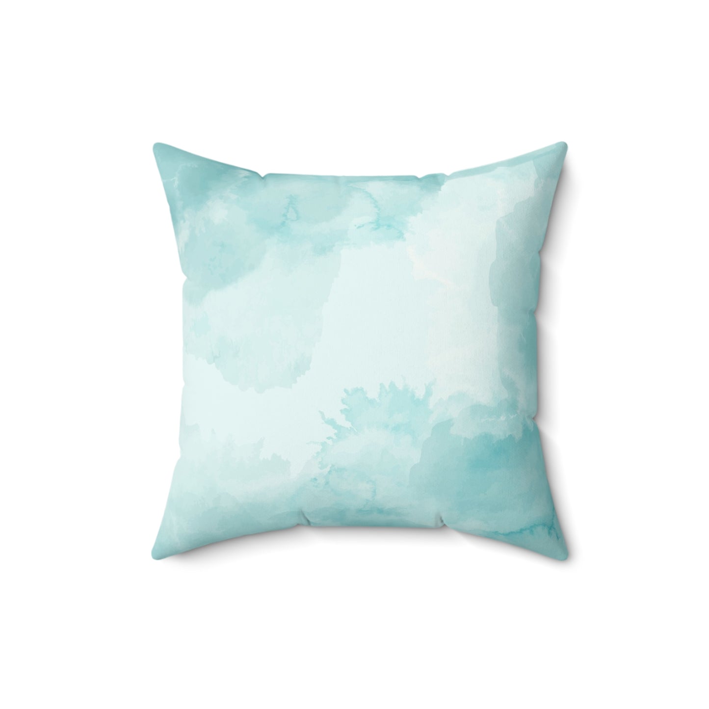 “Misty” Aqua Suede Pillow