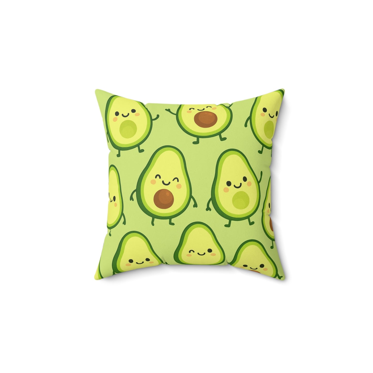 “Guac Babe” – Kawaii Avocado Decorative Throw