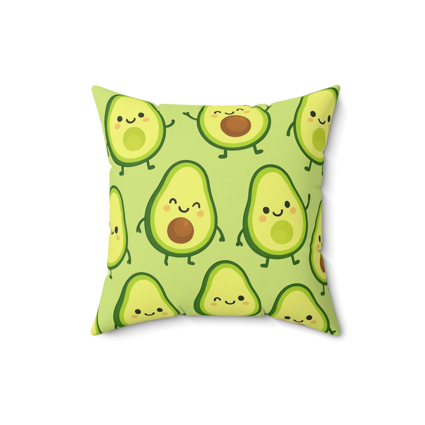 “Guac Babe” – Kawaii Avocado Decorative Throw