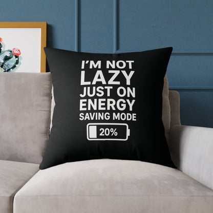 Lazy Energy Saving Mode Pillow, Funny Home Decor, Couch Cushion, Gift for Him, Quirky Dorm Room Decor, Unique Pillow