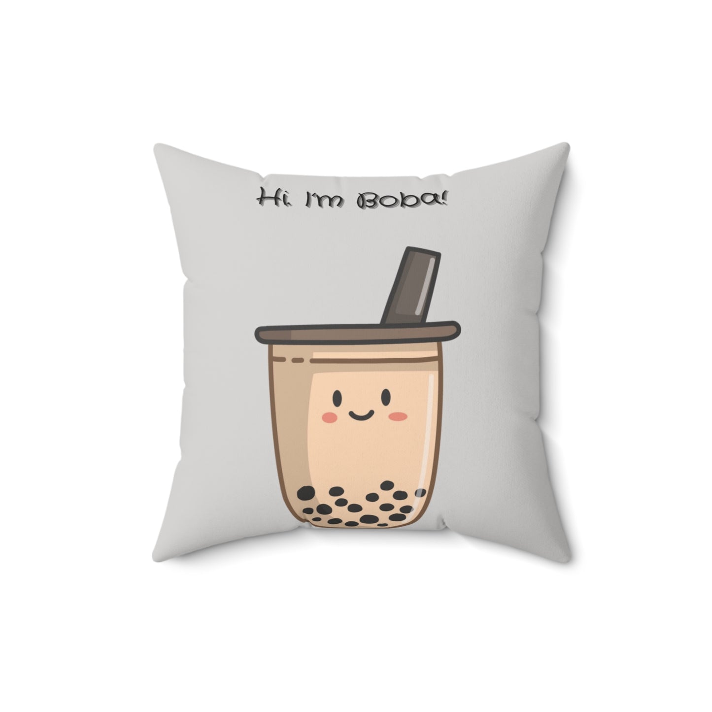 “Boba” Cute Spun Pillow
