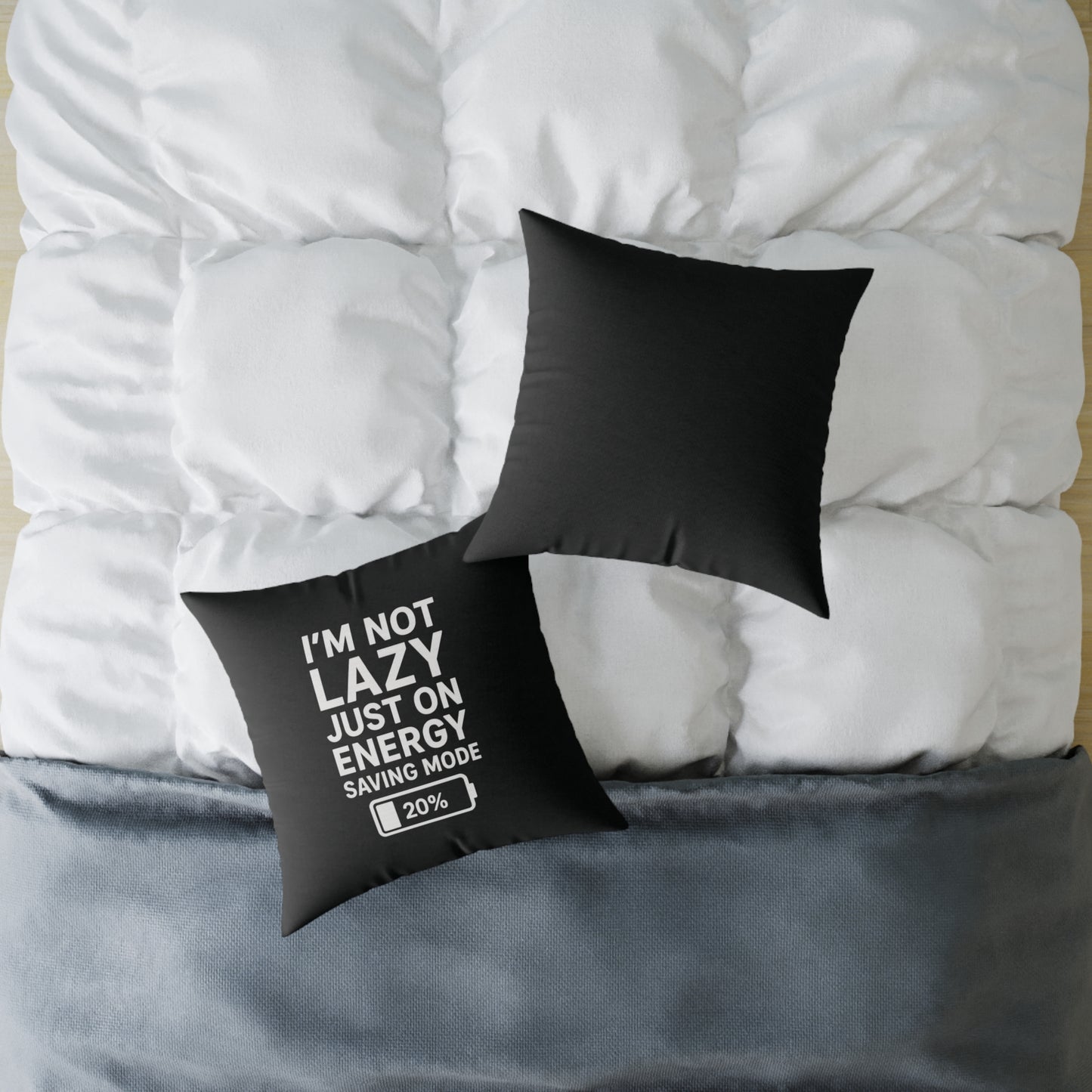 Lazy Energy Saving Mode Pillow, Funny Home Decor, Couch Cushion, Gift for Him, Quirky Dorm Room Decor, Unique Pillow